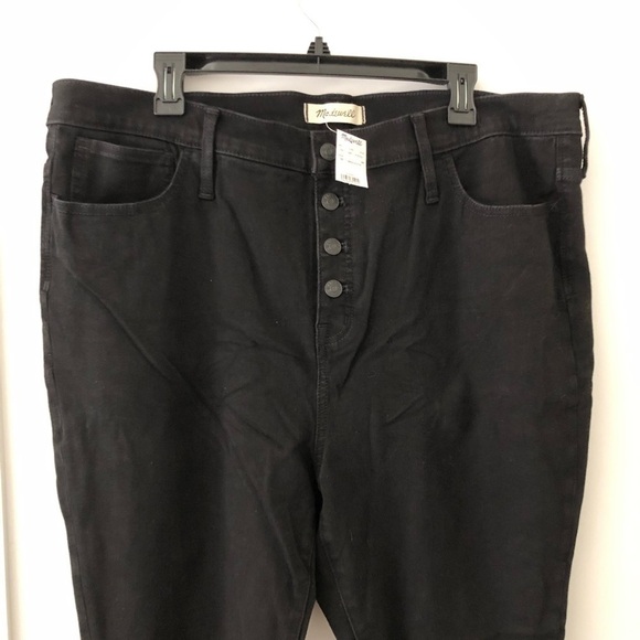 Madewell Black Petite 10" High-Rise Roadtripper Jeans 35P - Picture 11 of 14